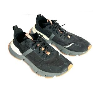 Sorel Womens 7.5 Kinetic Rush Ripstop Black Sneakers Hiking Outdoor PAINT SPOTS